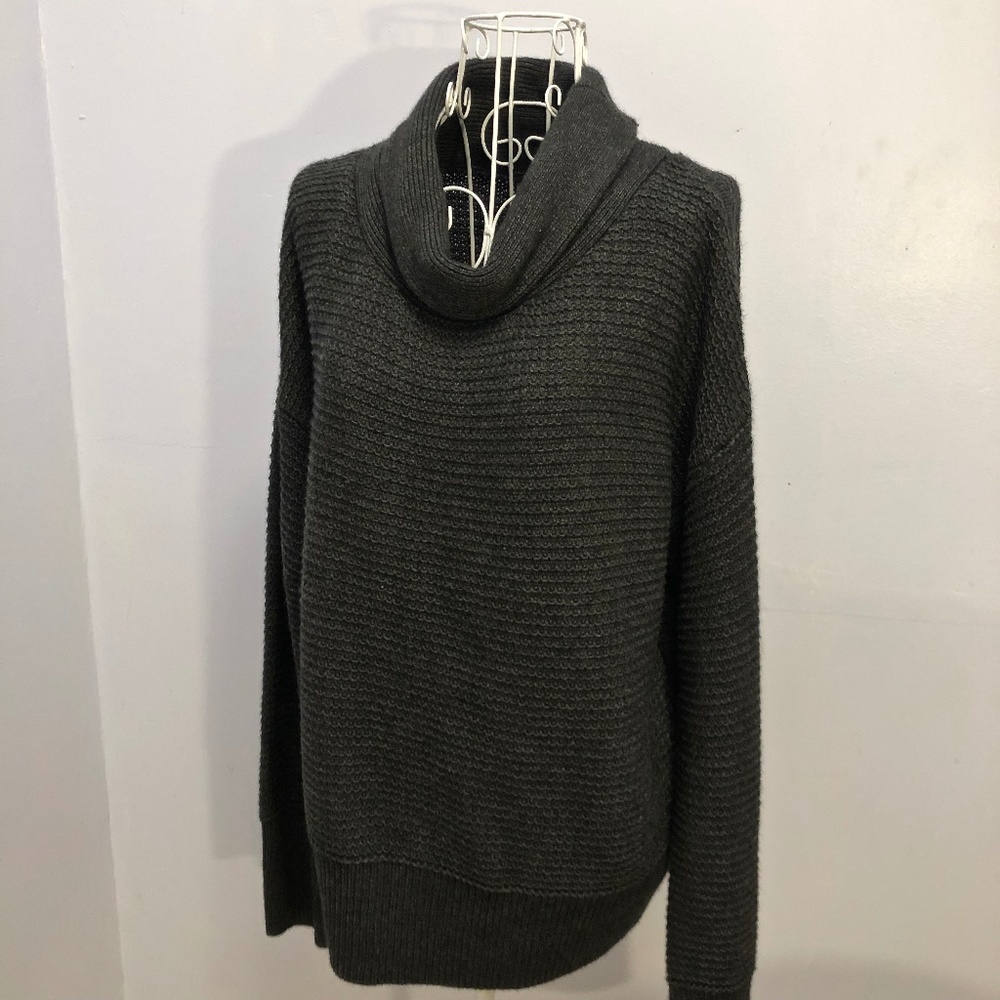 Gray Cowl Neck Sweater